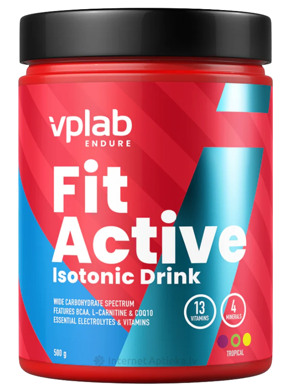 VPLab FitActive Izotonisks dzēriens Tropical Fruit, 500 g | internetaptieka.lv