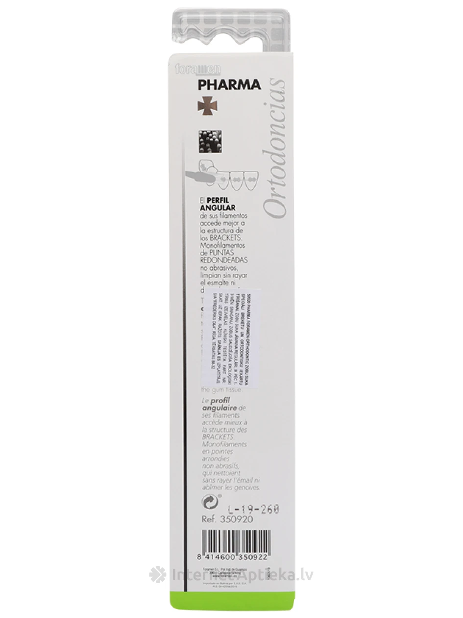 Foramen Pharma ортодонтическая зубная щетка, 1 шт. | internetaptieka.lv