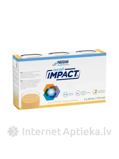 Nestle Impact Oral vanilla Pārtika medicīniskiem nolūkiem, 3x237ml (711ml) | internetaptieka.lv