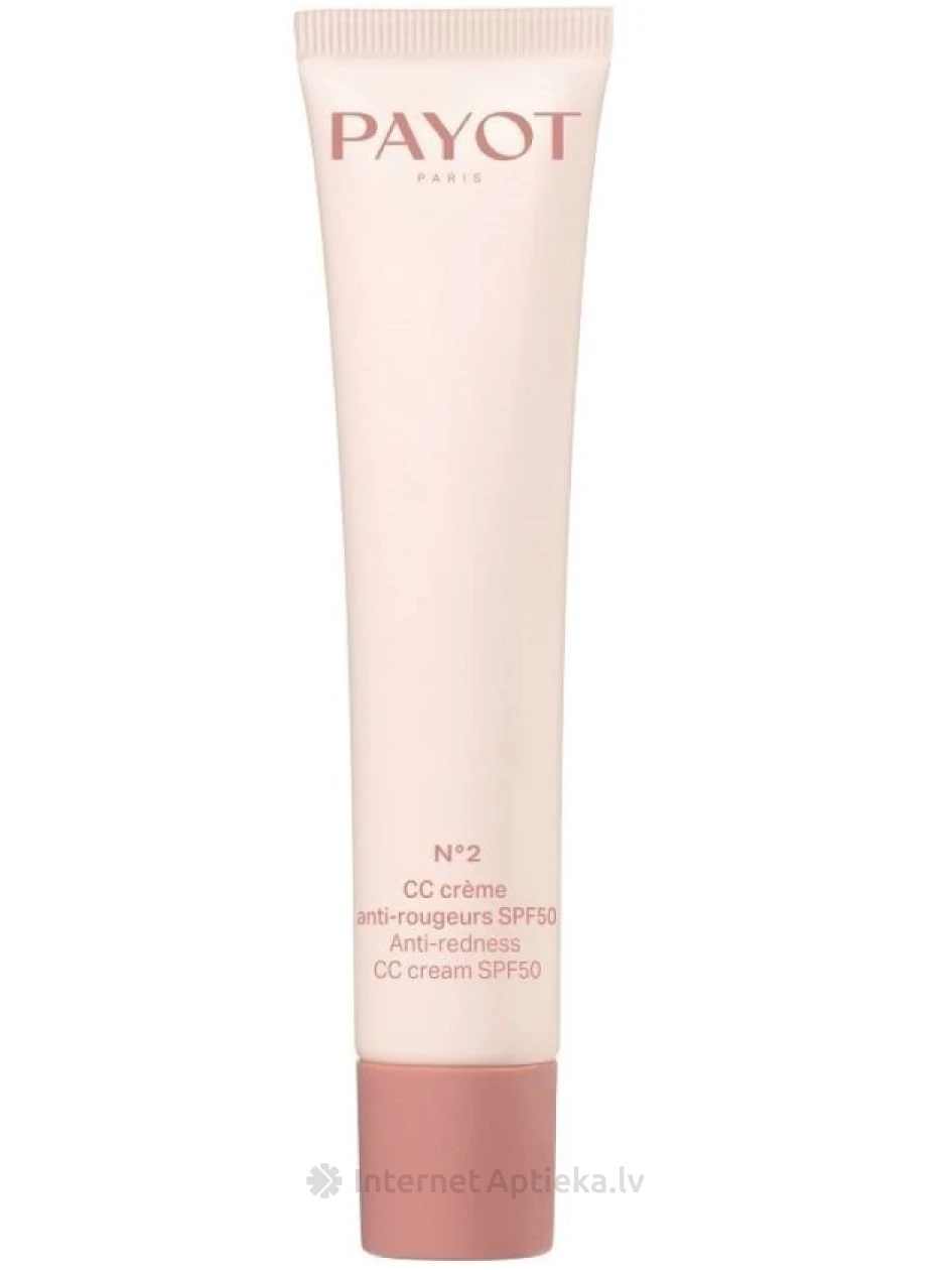 PAYOT Creme N°2 CC Cream Anti-redness SPF 50 sejas krēms, 40 ml | internetaptieka.lv