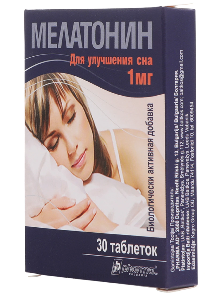 Melatoniin 1 mg, 30 tabletti | internetaptieka.lv
