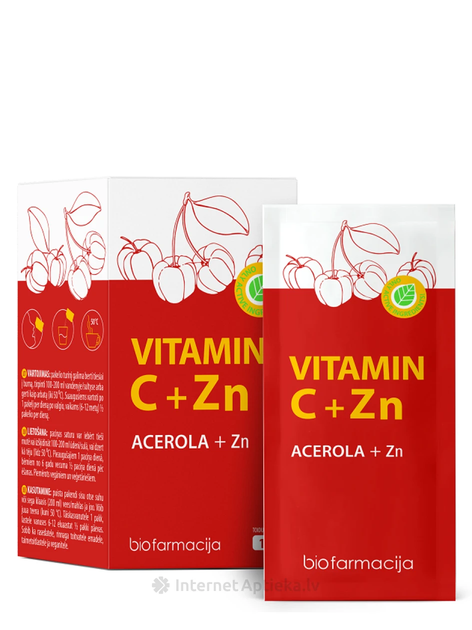 Biofarmacija C-vitamiin + Zn, 14 pakki | internetaptieka.lv