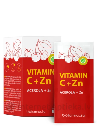 Biofarmācija Vitamin C + Zn, 14 paciņas | internetaptieka.lv