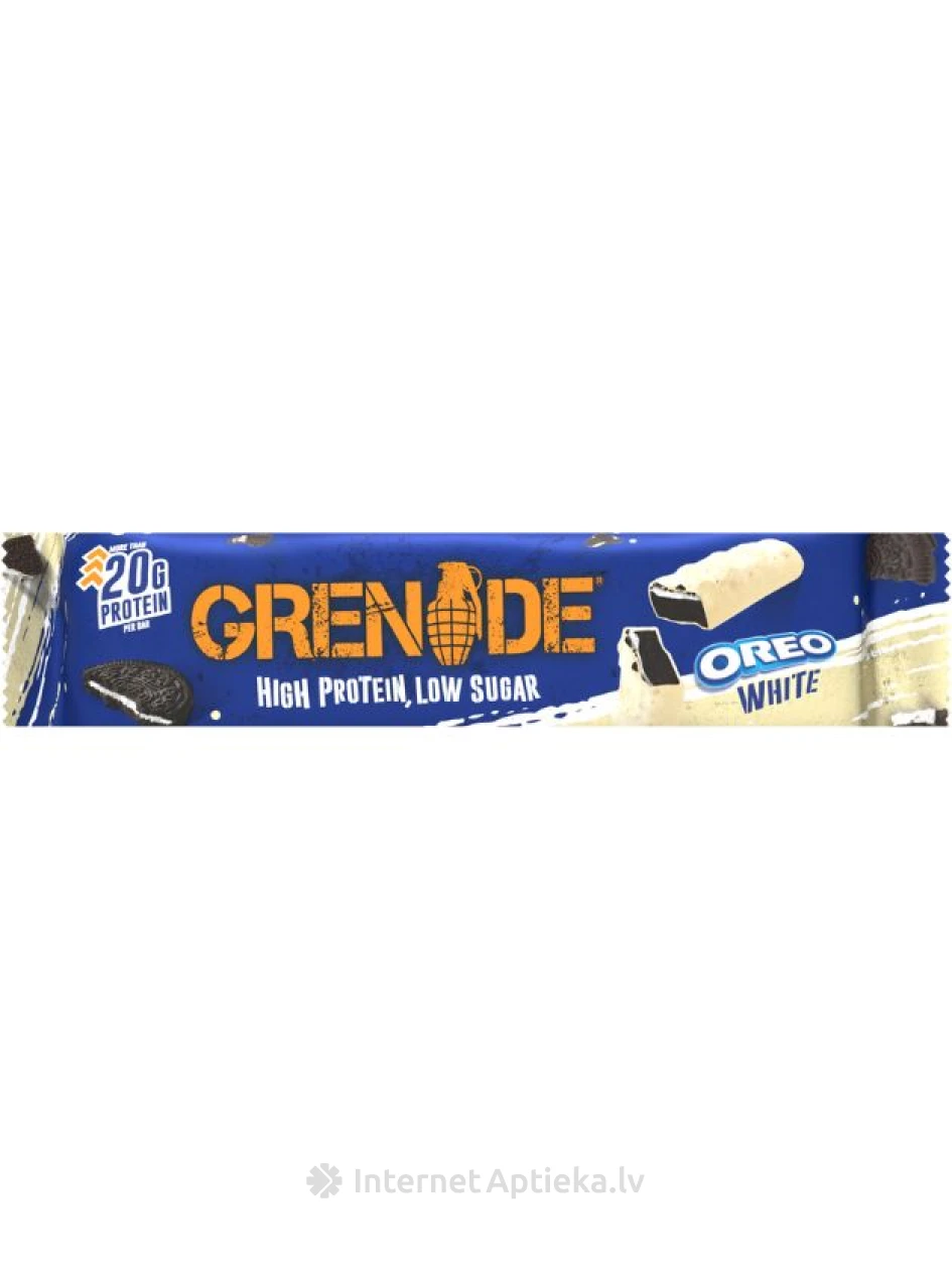 Grenade protein bar Oreo white, 60g | internetaptieka.lv