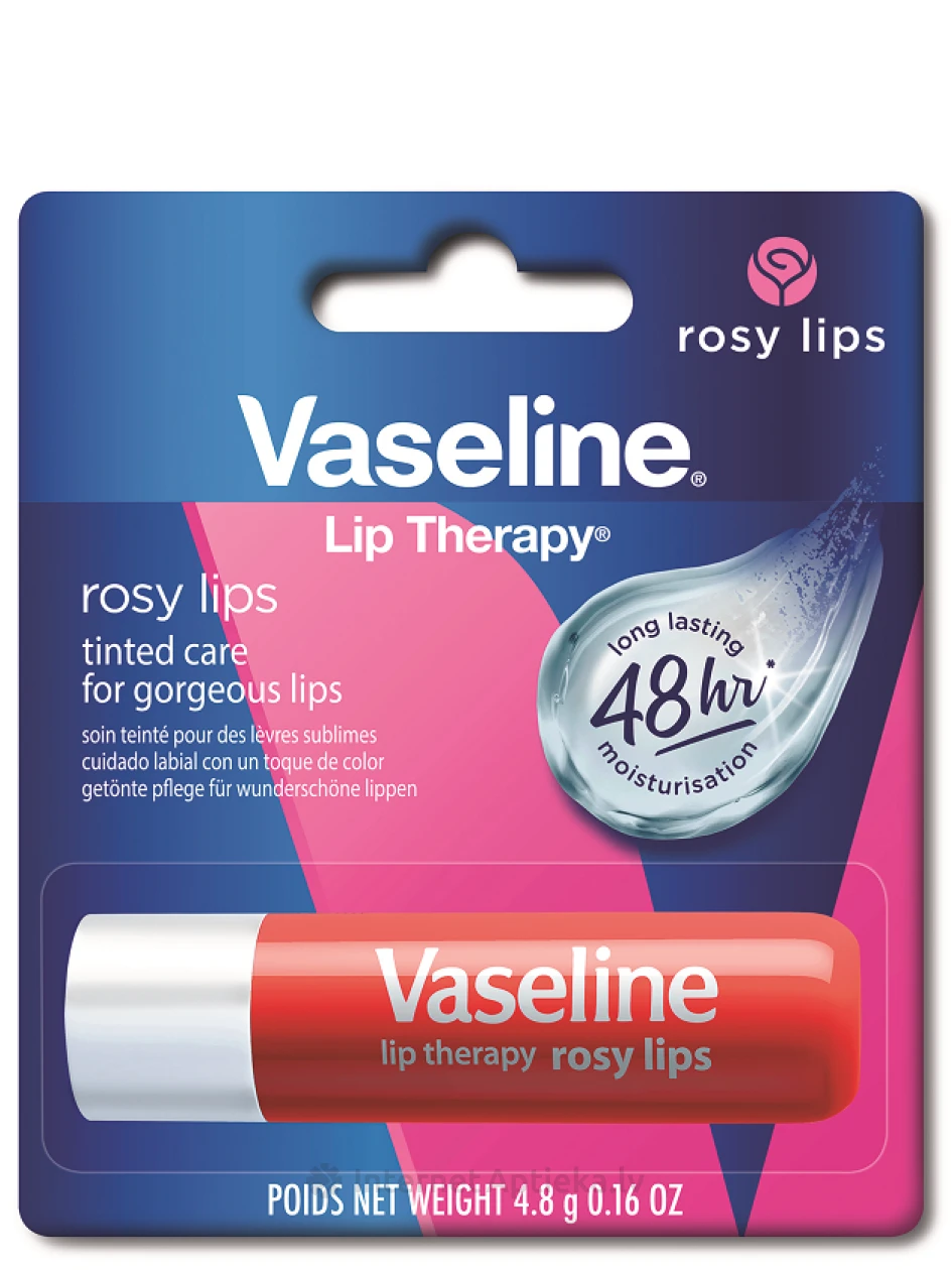 VASELINE Бальзам для губ rosy, 4.8 г | internetaptieka.lv