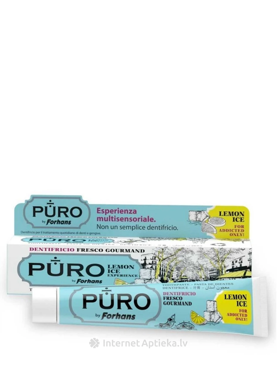 Puro by Forhans Lemon Ice hambapasta, 75 ml | internetaptieka.lv