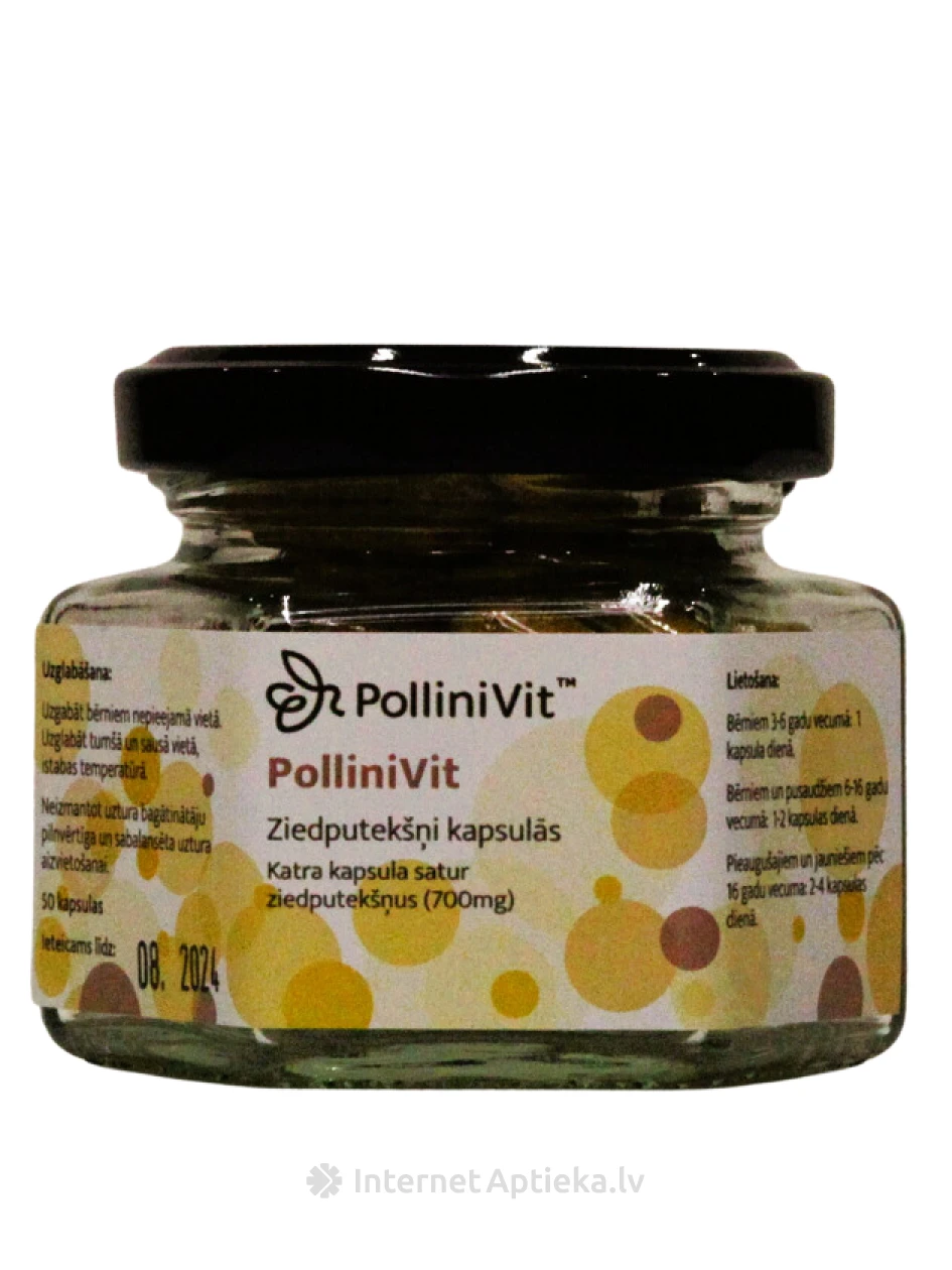 Pollinivit õietolm, 50 kapslit | internetaptieka.lv