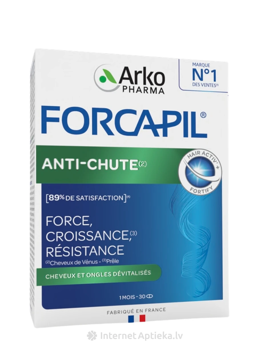 FORCAPIL ANTI-CHUTE juuste väljalangemise tabletid, 30 tabletti | internetaptieka.lv