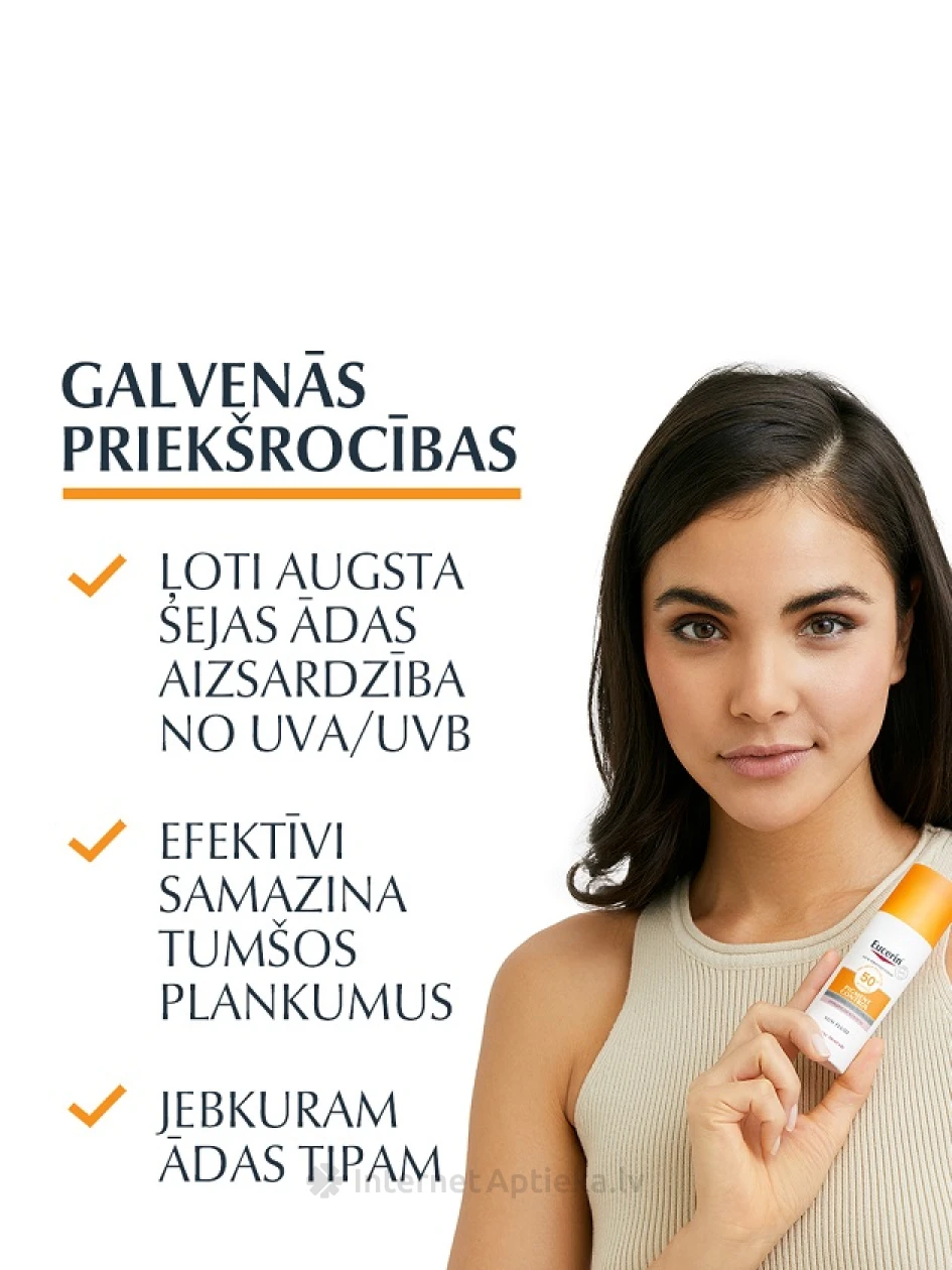 Eucerin Sun pigment control sauļošanās līdzeklis pret hiperpigmentāciju ar SPF50+, 50 ml | internetaptieka.lv