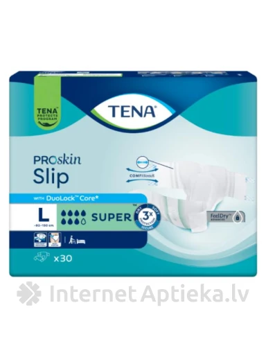 TENA Slip Super L autiņbikses, 30 gb. | internetaptieka.lv