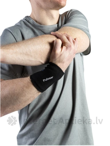 PULSAAR Бандаж на запястье из бамбукового угля и германия, черный - размер L | internetaptieka.lv