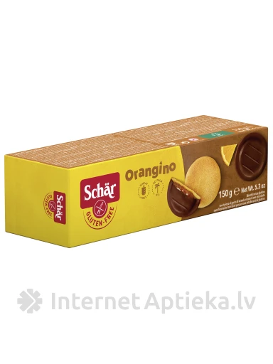 Schär Orangino bezglutēna cepumi ar apelsīnu pildījumu, 150 g | internetaptieka.lv