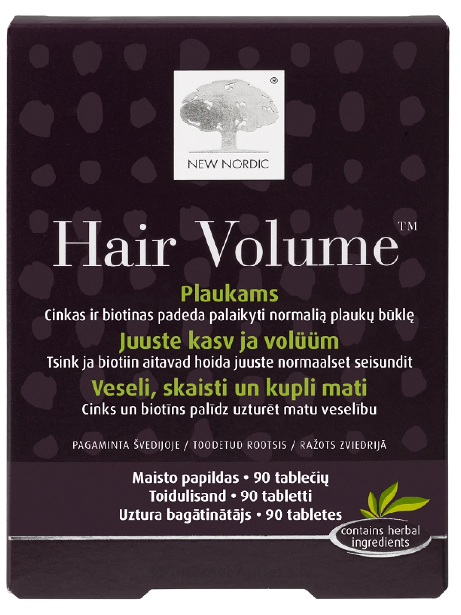 NewNordic Hair volume tabletes, 90 gb. | internetaptieka.lv