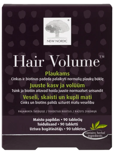 NewNordic Hair volume tabletes, 90 gb. | internetaptieka.lv