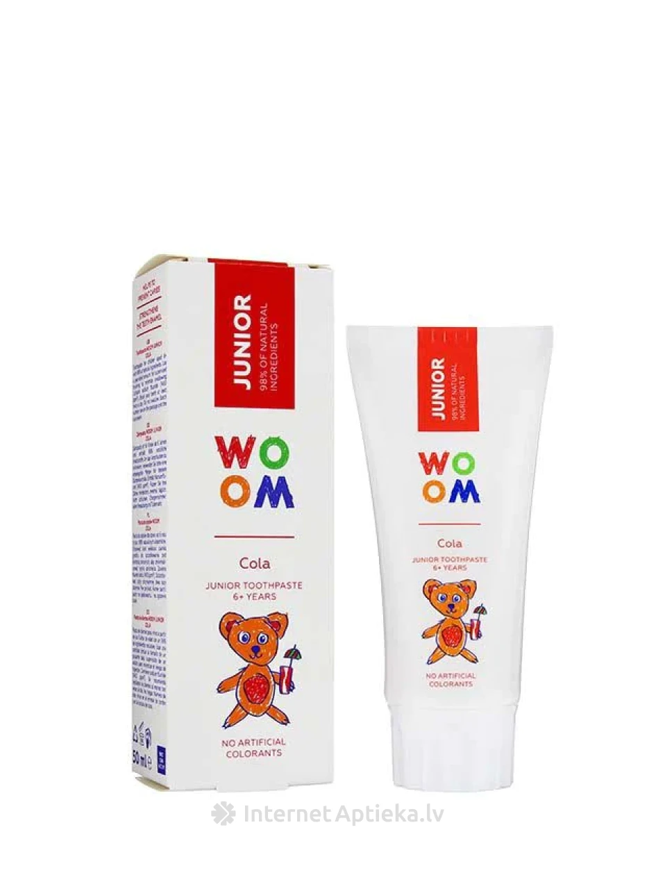 Woom Junior Colas hambapasta 6+ aastat, 50 ml | internetaptieka.lv