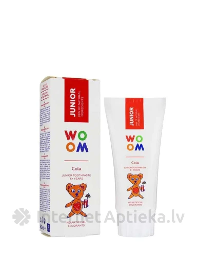 Woom Junior Colas zobupasta 6+ gadi, 50 ml | internetaptieka.lv