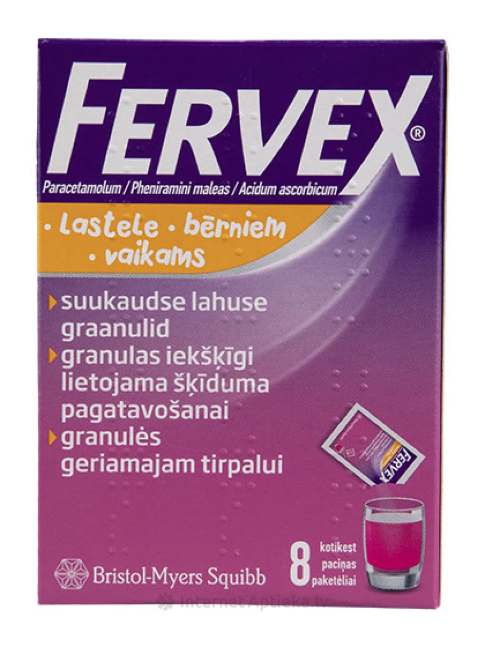Fervex lastele, 8 pakki | internetaptieka.lv