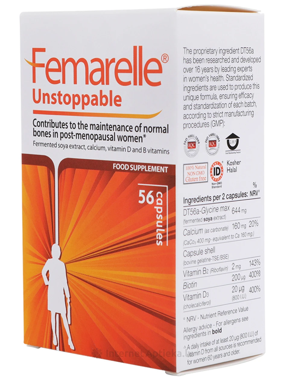 Femarelle Unstoppable (Неостановимая), 56 капсул | internetaptieka.lv