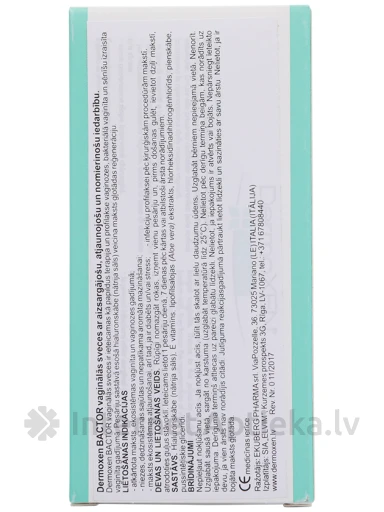 DermoXen Bactor, 7 вагинальных  овул | internetaptieka.lv