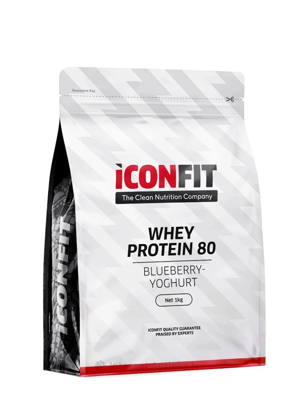 ICONFIT sūkalu proteīns 80 melleņu jogurts, 1 kg | internetaptieka.lv