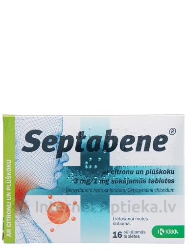Septabene pastillid (sidrun, leedri vili), 16 tk. | internetaptieka.lv
