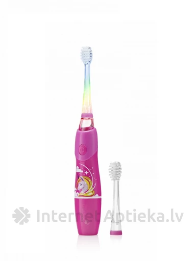 Brush-Baby Kidzsonic Unicorn elektriskā zobu suka+maiņas uzg. 3+, 1 gb. | internetaptieka.lv