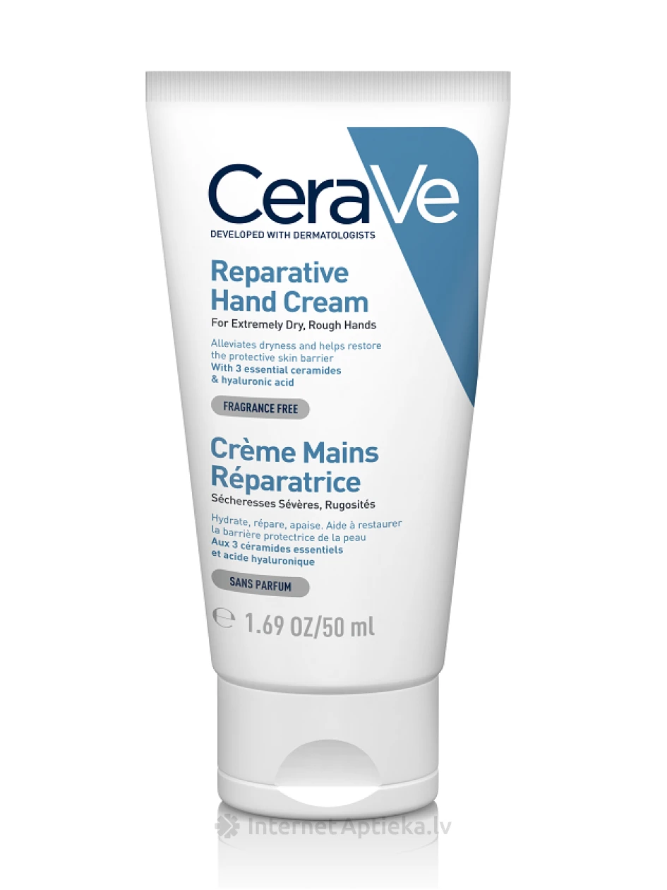 CeraVe keramiididega taastav kreem väga kuiva kätenaha hooldamiseks, 50 ml | internetaptieka.lv