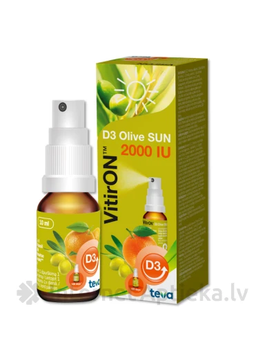 VitirON D3 Olive SUN 2000IU sprejs, 10 ml | internetaptieka.lv