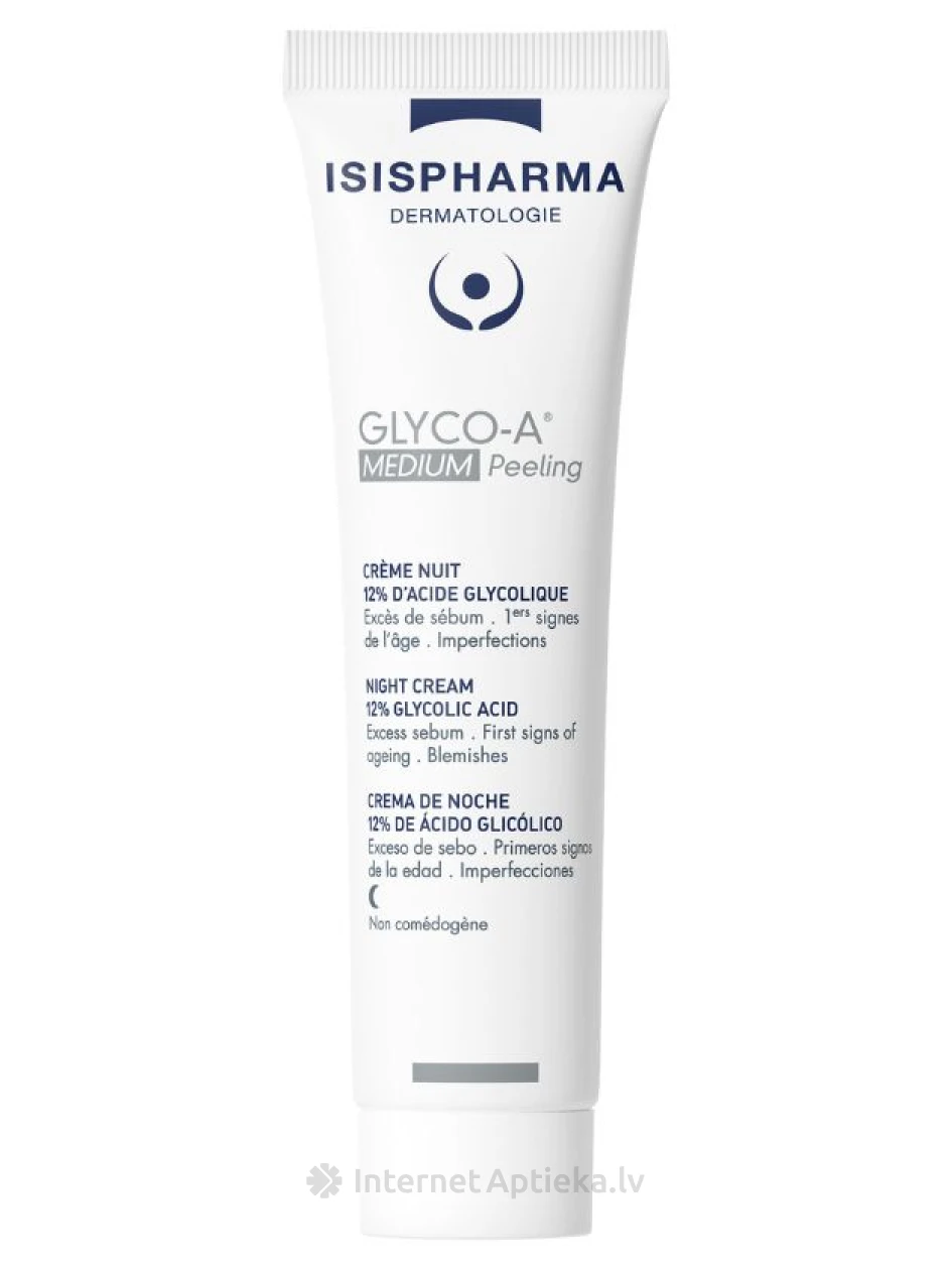 Isispharma glyco-a medium vidējs pīlinga krēms, 30 ml | internetaptieka.lv