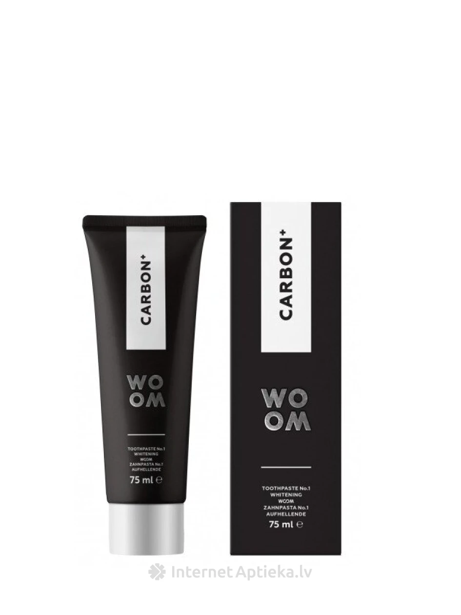 Woom Carbon+ zobu pasta, 75 ml | internetaptieka.lv
