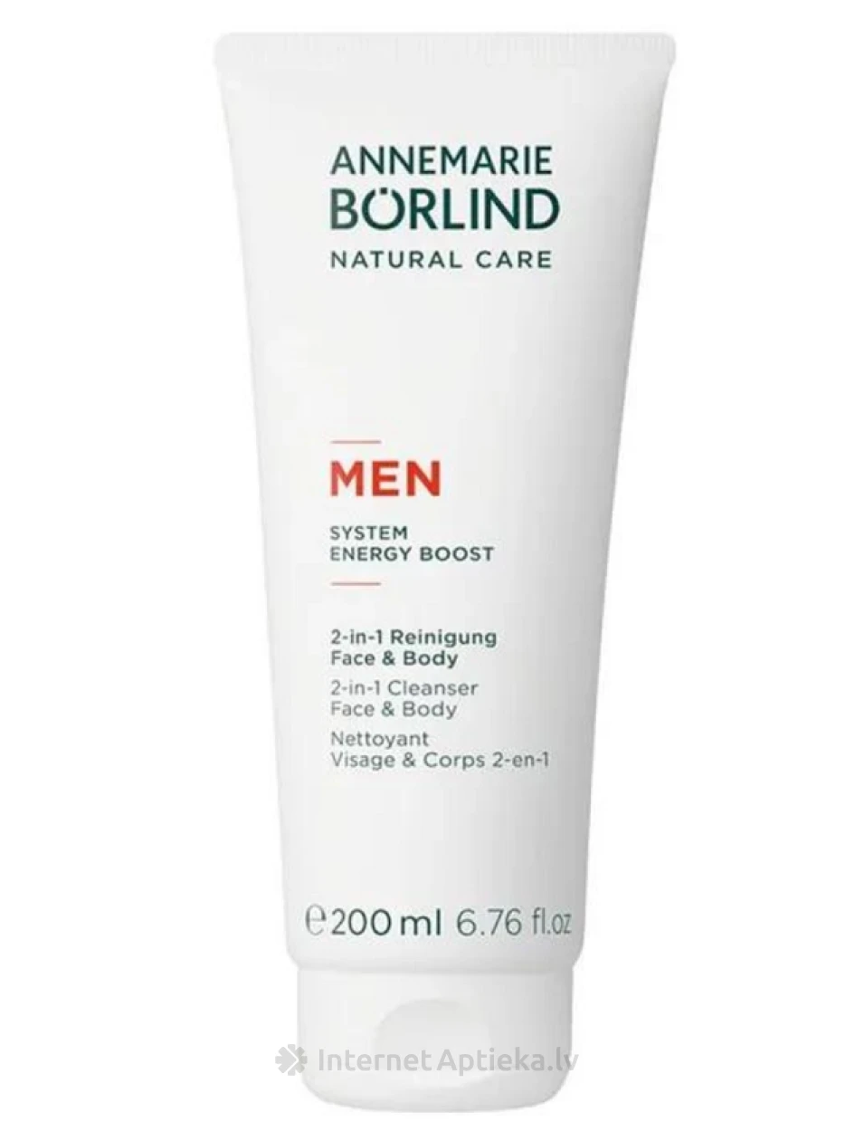 Annemarie Borlind Men System Energy Boost 2in1 attīrošs līdzeklis, 200 ml | internetaptieka.lv