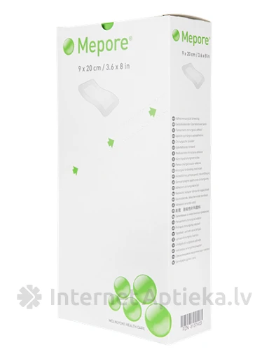 Mepore Стерильный пластырь 9 х 20 см, 30 шт. | internetaptieka.lv