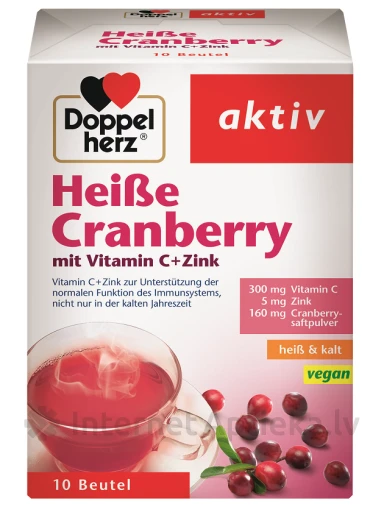 Doppelherv aktiv Heise Cranberry + C-vitamiin + tsink kuum jook, 10 tk. | internetaptieka.lv