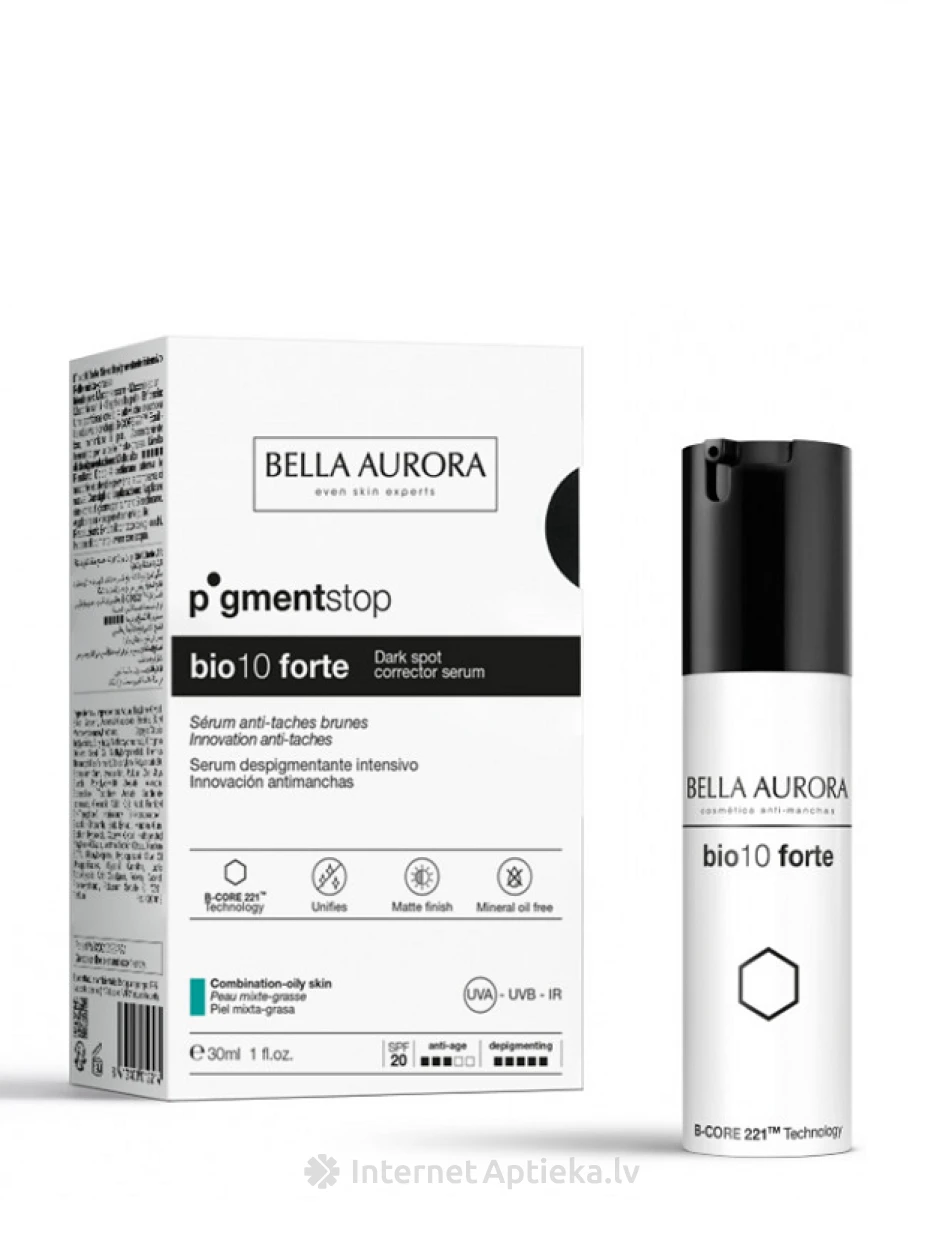 Bella Aurora Bio10 Forte Serums pret tumšiem plankumiem, 30 ml | internetaptieka.lv