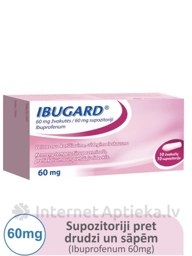 Ibugard 60 mg, 10 suposiiti | internetaptieka.lv