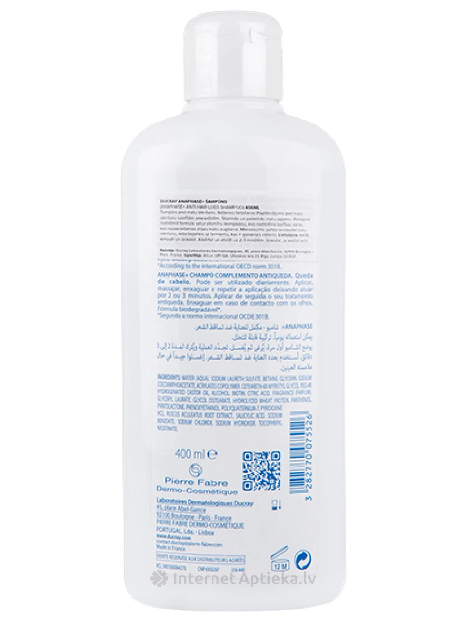 Ducray Anaphase+ Šampūns, 400 ml | internetaptieka.lv