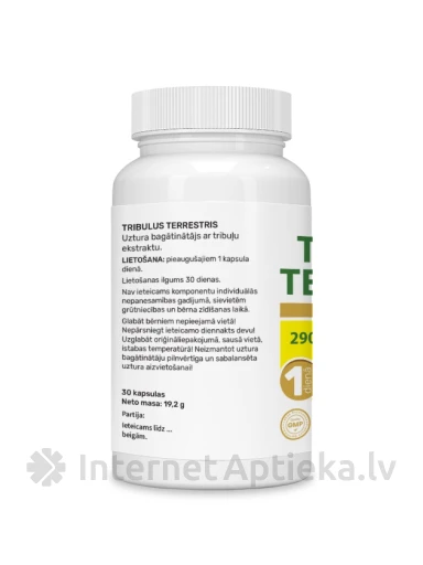 Tribulus Terrestris, 30 kapslit | internetaptieka.lv