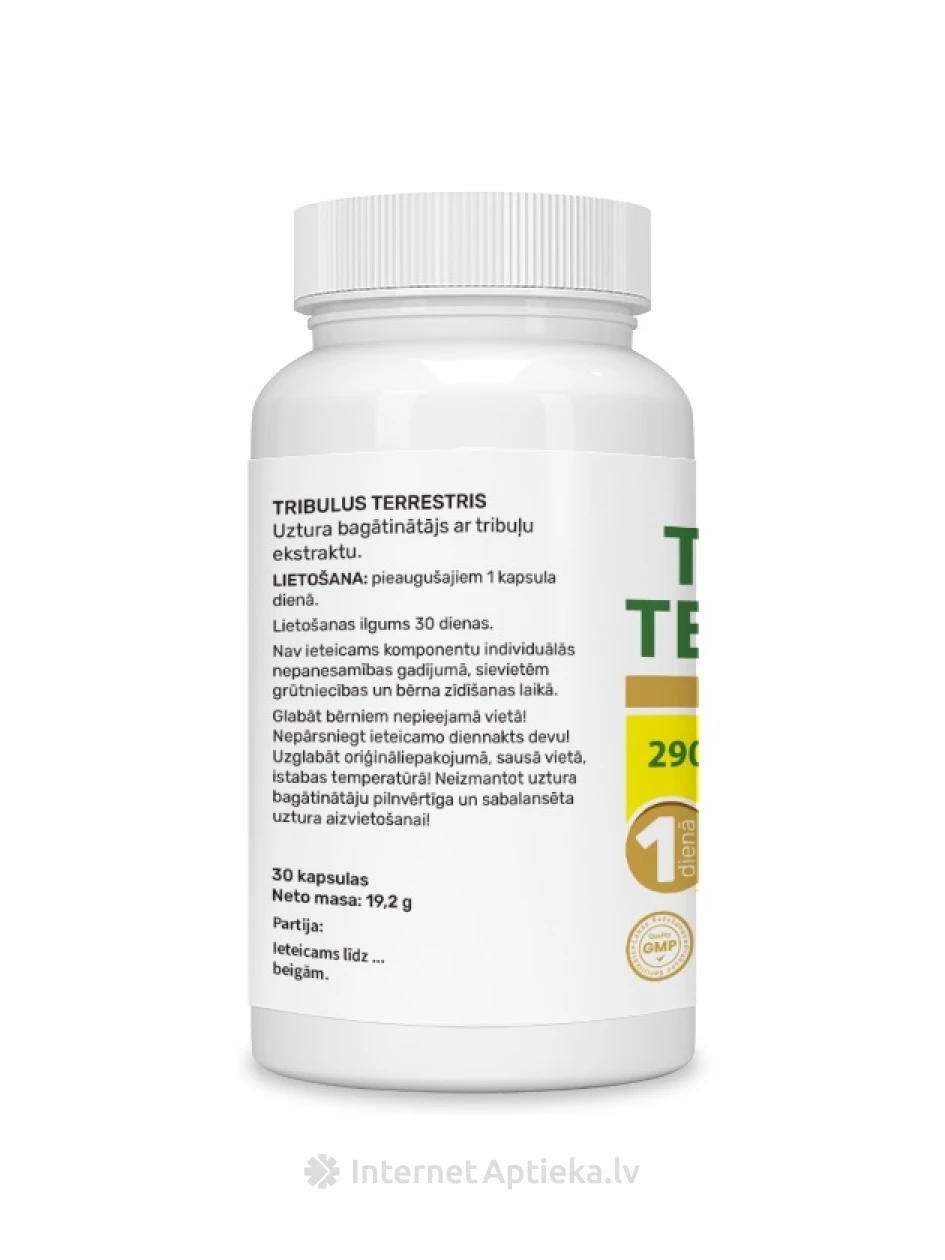 Tribulus Terrestris, 30 kapslit | internetaptieka.lv