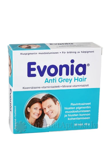 Evonia Anti Grey Hair, 60 tabletes | internetaptieka.lv
