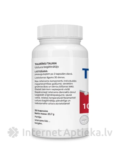 Tauriin kapslid, 30 tk. | internetaptieka.lv