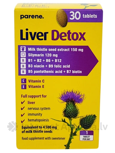 Liver Detox Parene, 30 tabletes | internetaptieka.lv