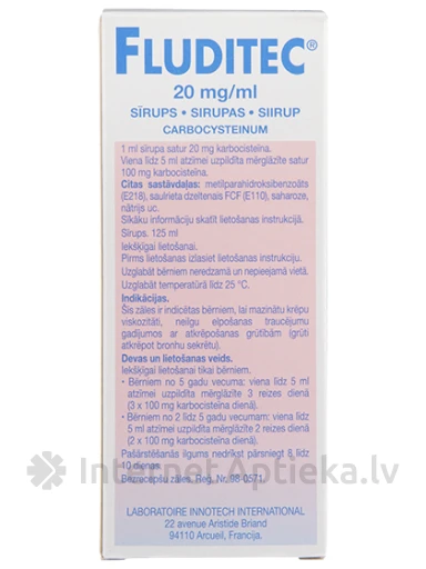 Fluditec siirup 2%, 125 ml | internetaptieka.lv