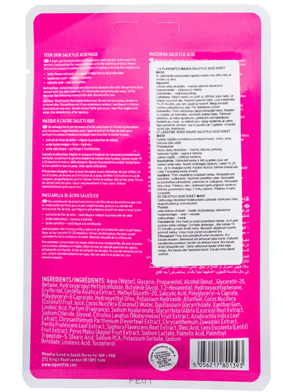 NIP+FAB Salicylic Acid kangasmask, 25 ml | internetaptieka.lv