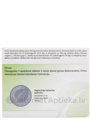 Mucopret 60мг/160мг, 20 таблеток | internetaptieka.lv