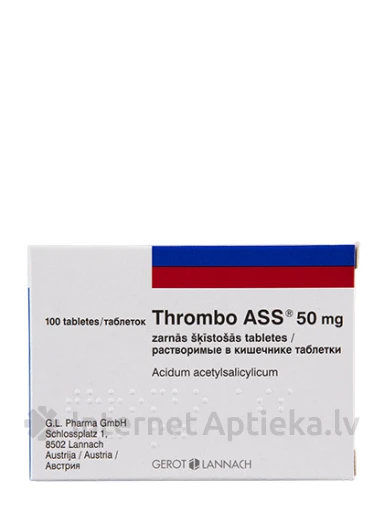 Thrombo ASS 50 mg, 100 tabletes | internetaptieka.lv