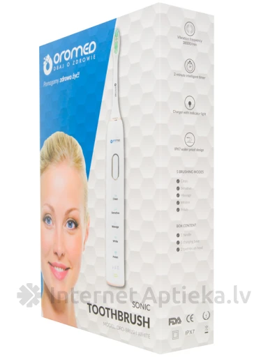 Oromed Ultrasonic hambahari valge, 1 tk. | internetaptieka.lv