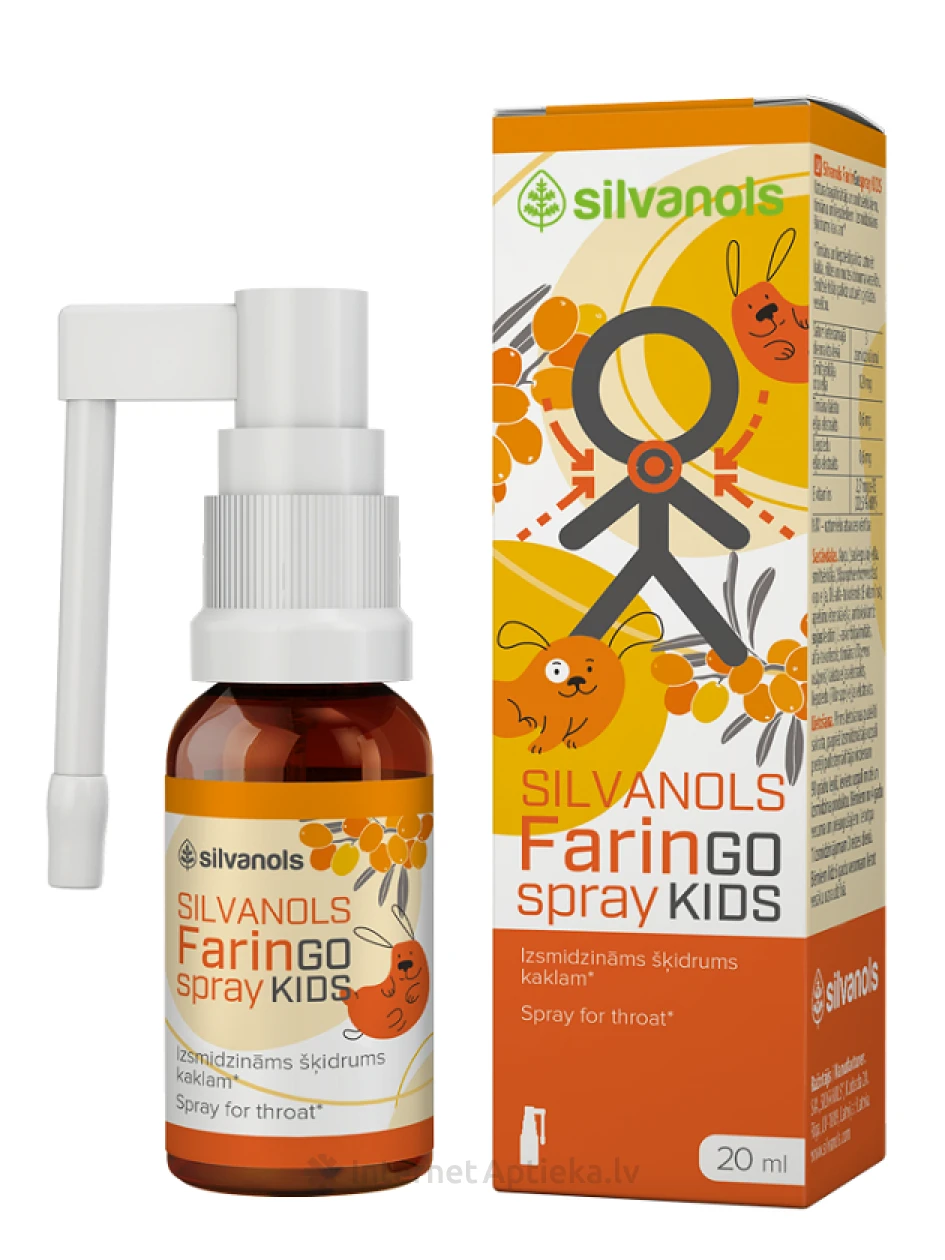 Silvanols FarinGospray KIDS, 20 ml | internetaptieka.lv