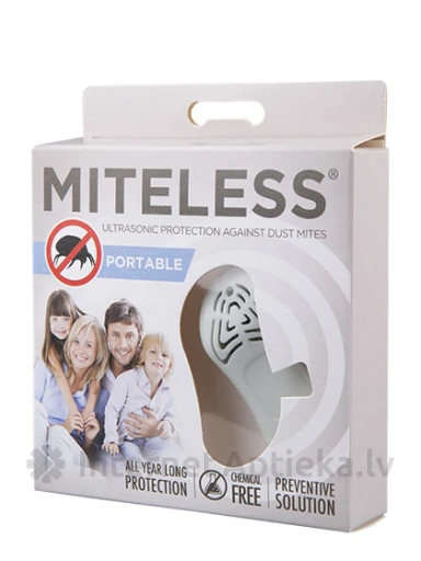 MITELESS GO PORTABLE ultraskaņas ierīce pret putekļu ērcītēm, 1 gb. | internetaptieka.lv