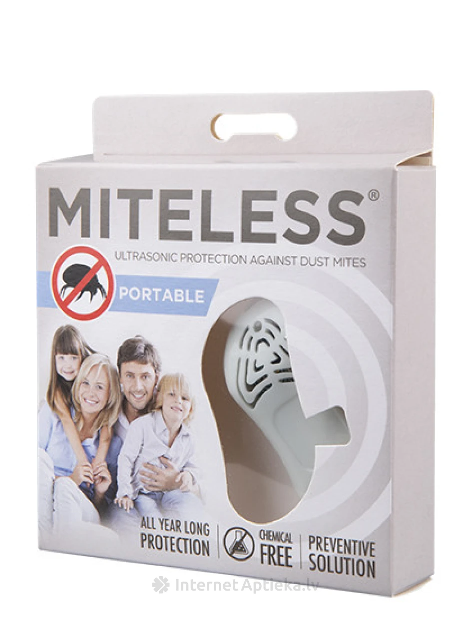 MITELESS GO PORTABLE ultraskaņas ierīce pret putekļu ērcītēm, 1 gb. | internetaptieka.lv