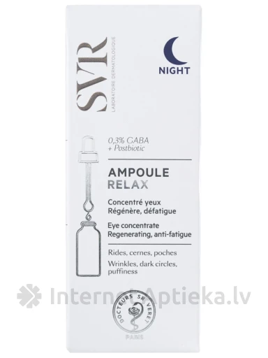 SVR Ampoule Relax Night Eyes Contour ööseerum, 15 ml | internetaptieka.lv